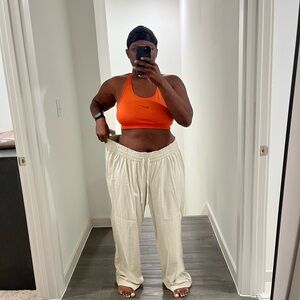 Women's Cream Track Pants